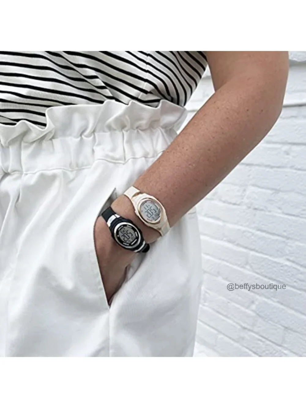Digital Chronograph Watch, Quartz, Resin Strap, 100m Water Resistant